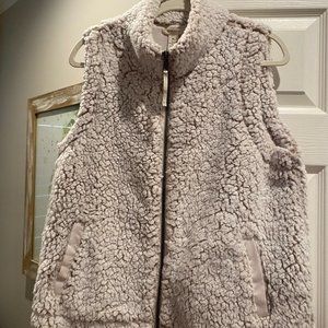 Shearling Vest Zip Up Petite Large